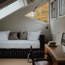 Loft Area - The Gin Cabin 2/11 (IG: @clay.banks) related to Elevate Your Productivity: The Ultimate Guide to Loft Beds with Desk