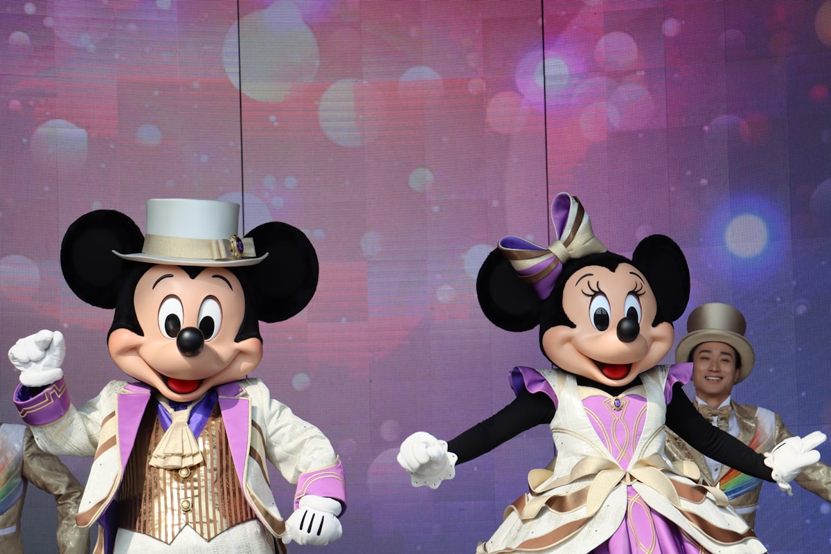 Mickey and Minnie Mouse performing at Shanghai Disneyland  related to Mickey Mouse Valence Curtains