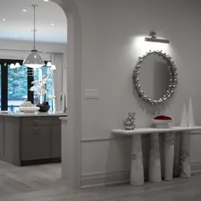 Modern entryway with console table and mirror related to Grey Entryway Table: Contemporary Style with Sophistication