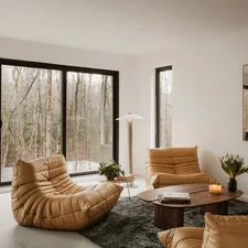 Modern Living Room 2/2 (IG: @clay.banks) related to Discover the Warmth of Chimineas at Home Depot: A Comprehensive Guide to Clay Models