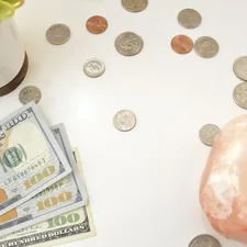 Money styled stock photo and money flat lay photo for personal finance bloggers, business coaches, and entrepreneurs. related to Exclusive Savings on Home Essentials