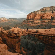 My buddy doin a sit on top of Devil's Bridge, Sedona [ IG: @clay.banks ] related to Discover the Perfect Retreat: Bed and Breakfast Sedona