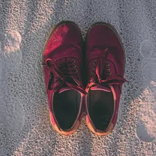 pair of red sneakers on sand related to How to Handle Bed Bugs in Shoes