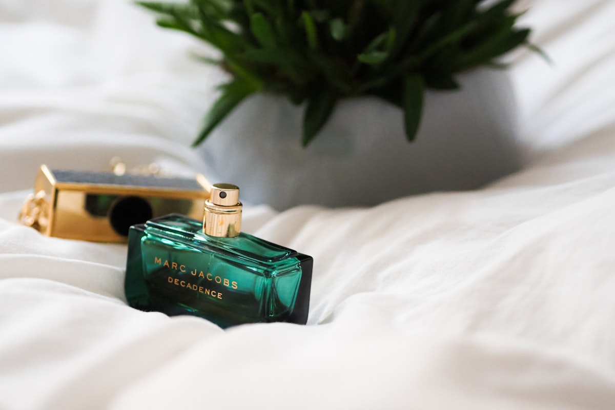 Perfume Photography - timeless minimalistic pictures & wallpapers ✨ Fashion Design Aesthetics related to The Elegance of Gold and Teal Bedding: A Perfect Blend of Luxury and Comfort