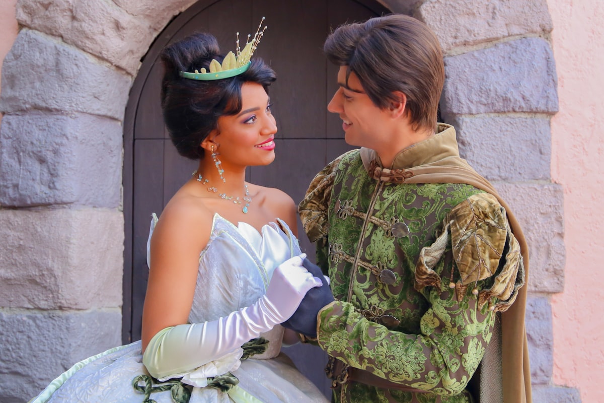 Princess Tiana and Prince Nareen from The Princess and The Frog at Disneyland related to Disney Princess Valance