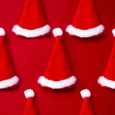 red and white santa hat related to Santa Hat Valance: Festive & Fun Holiday Decor