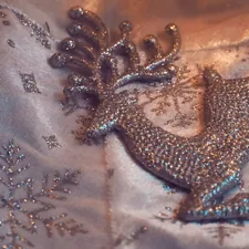 Reindeer on white material related to The Luxe Appeal of Silver and Gold Bedding: A Touch of Glamour for Your Bedroom