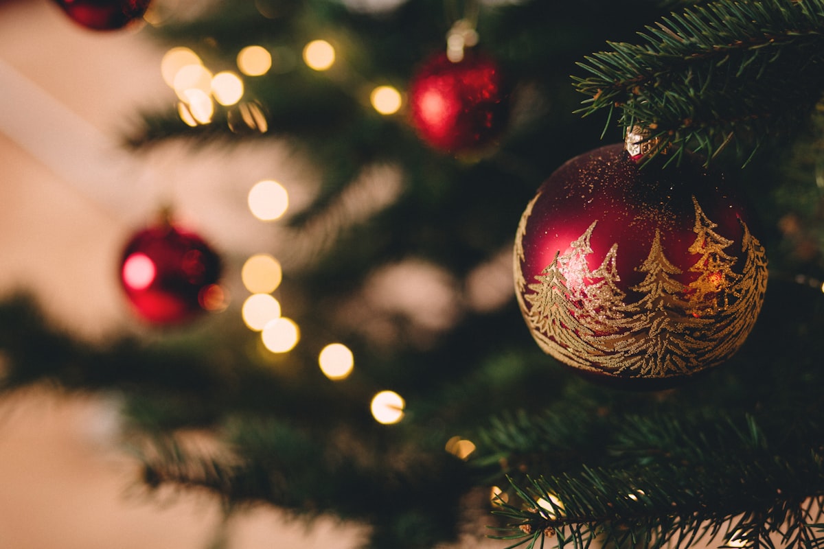 shallow focus photography of red bauble on christmas tree related to Unconventional Christmas Tradition