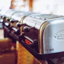 silver and black UNK electronic device related to Top Toasters for Your Kitchen