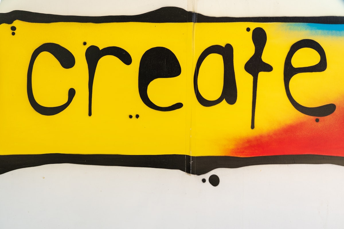 Street art, using the word create. related to Create Your Own Valance: A DIY Guide