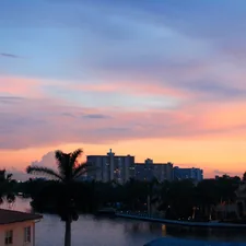 Sunset in Lauderdale water color sky related to Bed Bath and Beyond Florida Locations and Shopping Experience