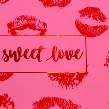 Sweet Love text on pink background related to Sweet Jojo Valance: Add a Touch of Elegance to Your Room