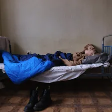 The shelter. One of our numerous stops. We were lucky enough not to witness the bombing of the Irpen, Bucha and other cities. 
We were lucky enough to only hear the air defence  volleys. related to Elevate Your Sleep: Air Mattress Options at Bed Bath and Beyond