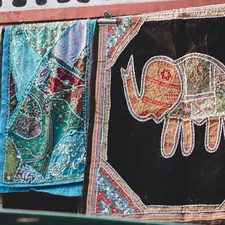 The typical Jaipur patterns and colours related to Snuggle in Luxury with Majestic Elephant Bedding