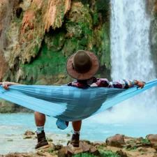 This place was so beautiful it was relaxing. It was a great time to sit and enjoy the falls with no one down below. related to The Ultimate Space-Saving Solution: Bunk Bed Hammock