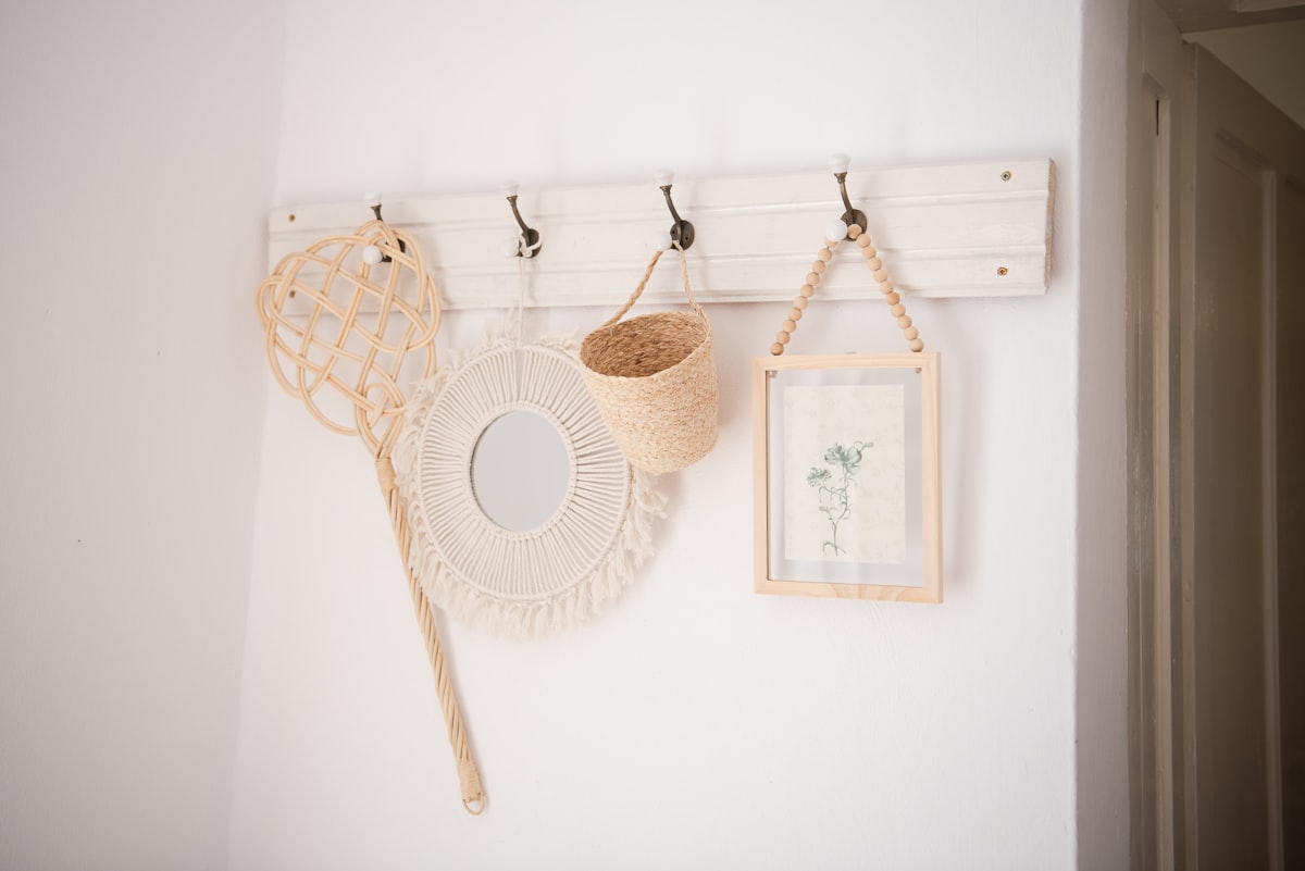 Traditional objects in a countryside house in rural Transylvania related to Elegant Entryway Solution: Mirror with Hooks and Shelf