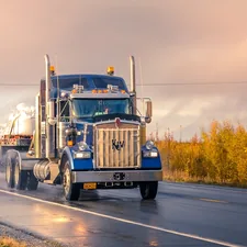 Truck driving on the road related to Maximize Your Truck's Capacity with the Perfect Bed Divider