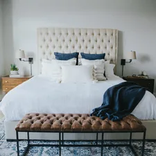 tufted brown sofa related to Upgrade Your Bed with Stylish Full Size Coverlets