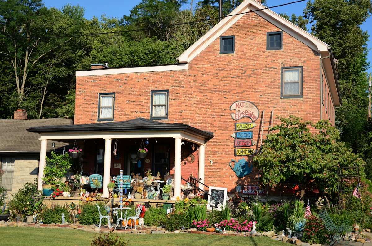 Very busy porch with flowers and misc. related to Discover the Charm of WV Bed and Breakfast Getaways