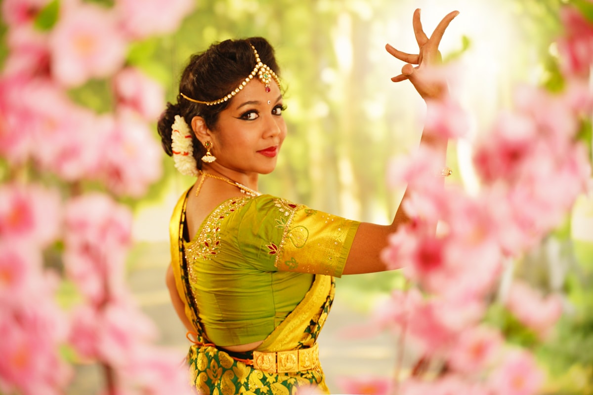 Vinatha posing during one of her photoshoots  related to Discover the Elegance of Martha Stewart Bedding Collection