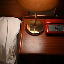 Vintage Hotel Room with Lamp and Telephone related to Transform Your Home into a Relaxing Sanctuary