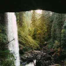 water falls in the middle of the forest related to Waterfall Window Valance: Elevate Your Home Decor