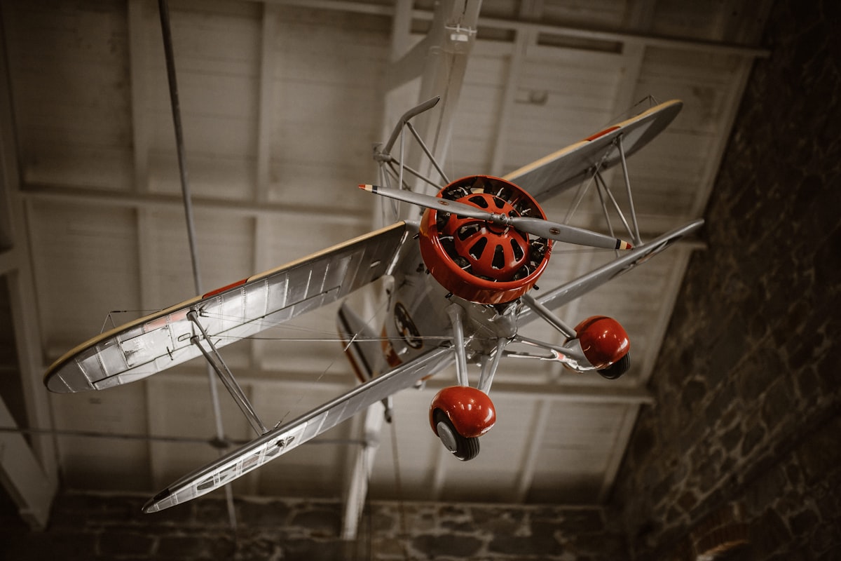 white biplane decor related to Timeless Flight: Bedding Inspired by Classic Airplanes