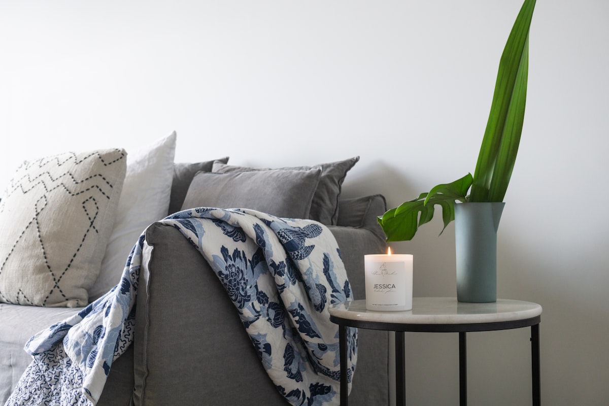 white ceramic mug on black wooden table related to Elevate Your Home with Linen Valances: Stylish Window Treatments