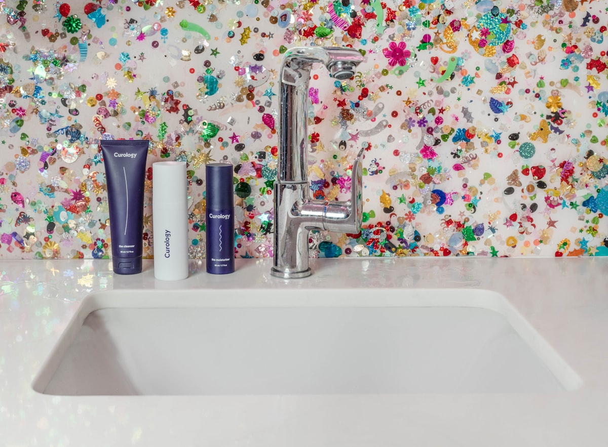 white ceramic sink with faucet related to Elegant Purple Valances for Bathrooms