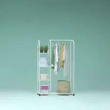 White clothing rack  related to Elevate Your Entryway with IKEA: Stylish and Functional Furniture Options