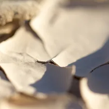 white snow on brown soil related to How to Repair a Clay Chiminea