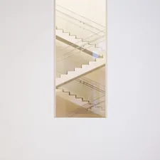 White staircase related to Finding the Perfect Solution: Stairs for Your Pet's Access to High Beds