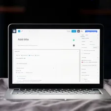 WordPress add a new post screen, with a laptop on the bed.  related to Bed Bug Bites Back: The Rise of an Urban Nightmare